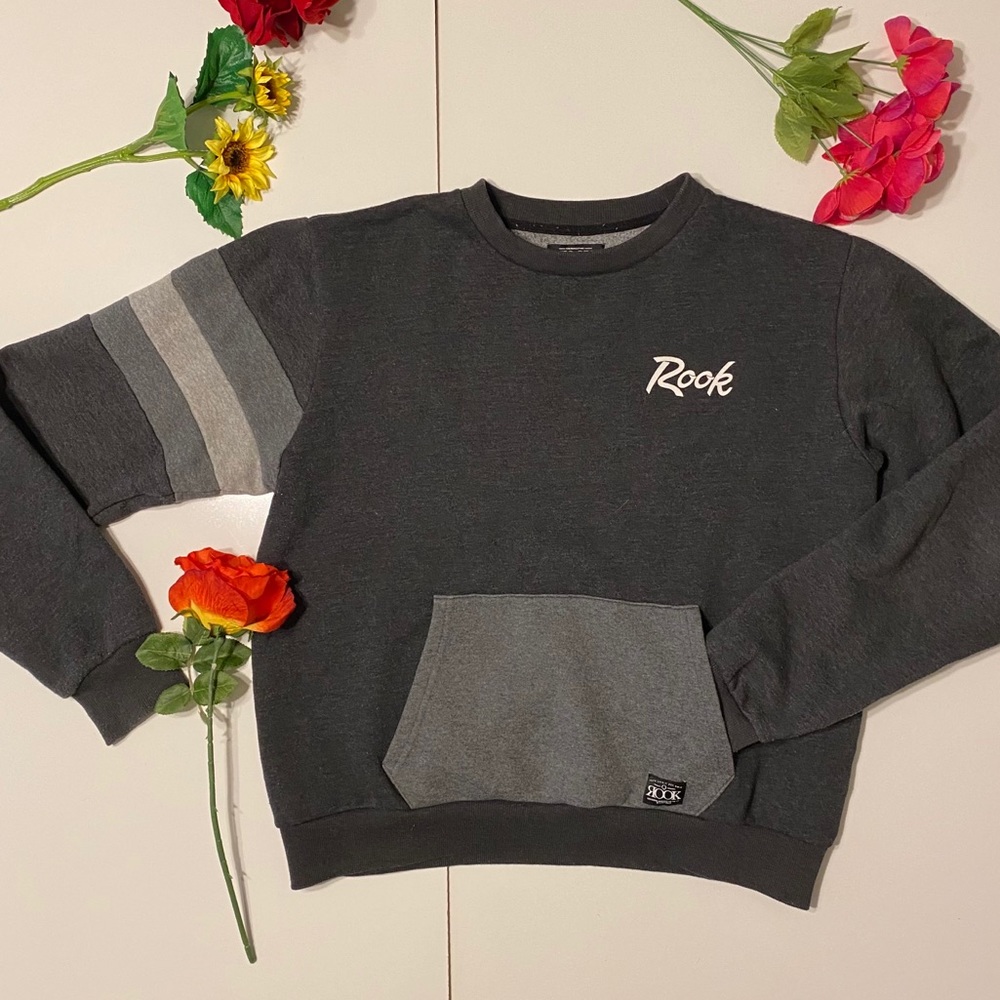 Rook Gray Crewneck Pullover Sweater Men's Medium